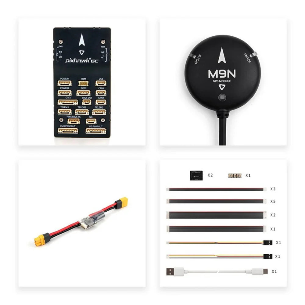 Flight Controller Pixhawk 6C With PM02 Power Module and M9N GPS