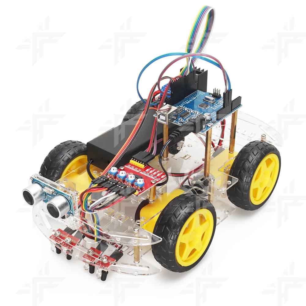 4WD Obstacle Avoiding Arduino Smart Robot Car Kit with Programming Code