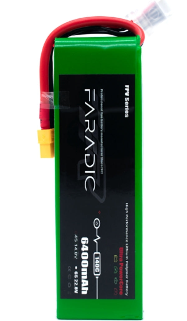 14.8V 4S 6400Mah 140C LiPo Battery with XT60 Plug