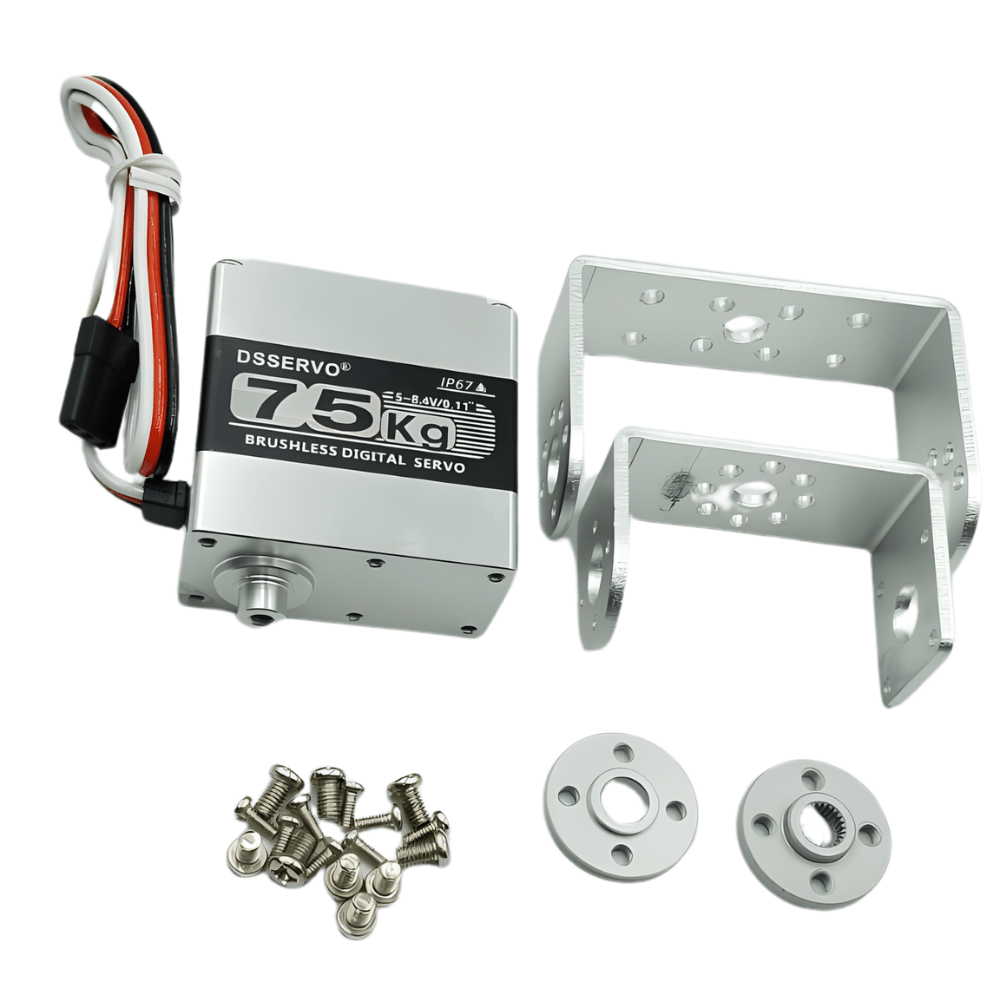 RBLS3375 Brushless Digital Servo Motor 75KG Dual Shaft 270 Degree Full Metal Gear HV