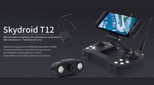 SKYDROID T12 2.4GHZ 12CH Remote Controller with R12 Receiver and 3IN1 Camera