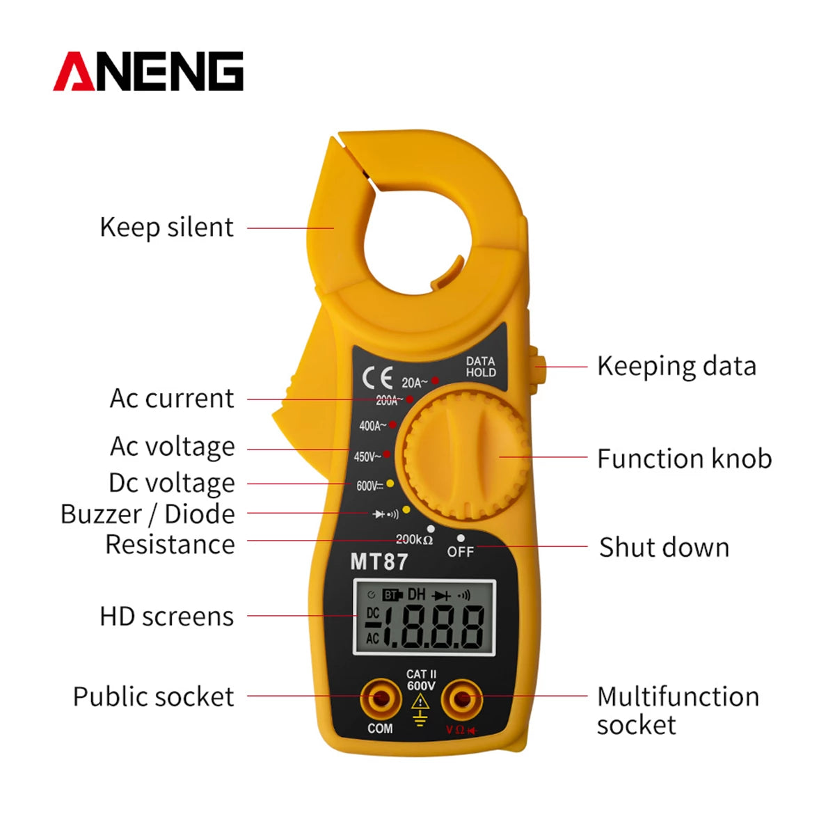 LCD Digital Clamp Meter Multimeter