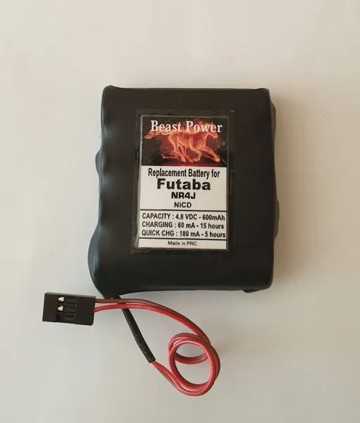 Futaba NR-4J Receiver Pack 600mAh 4.8v NICD Battery