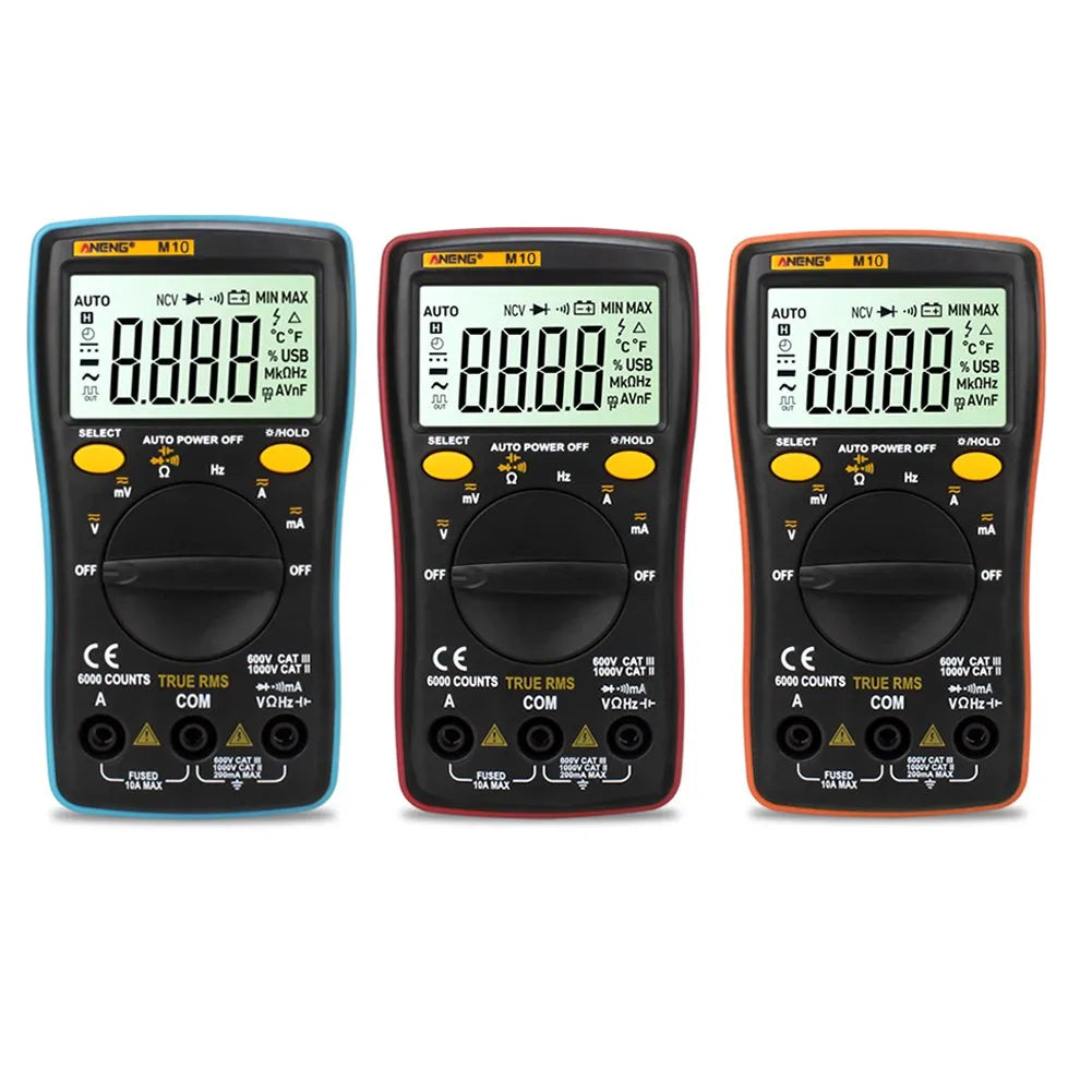 ANENG M10 True RMS Wave Output LCD Digital Multimeter 6000 Counts Backlight AC DC