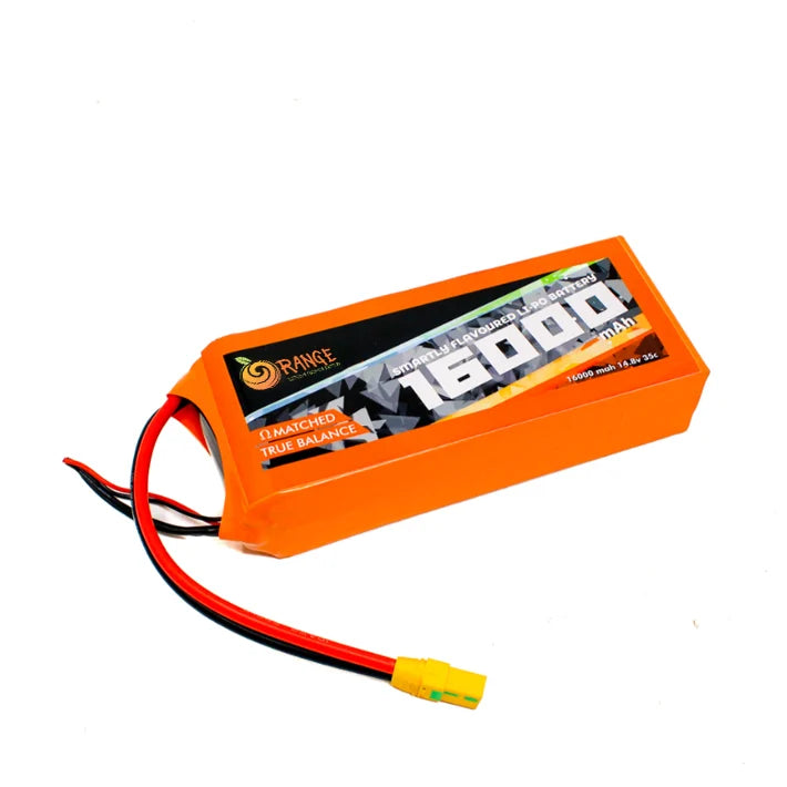 Orange 14.8V 16000mAh 35C 4S Lithium Polymer Battery Pack