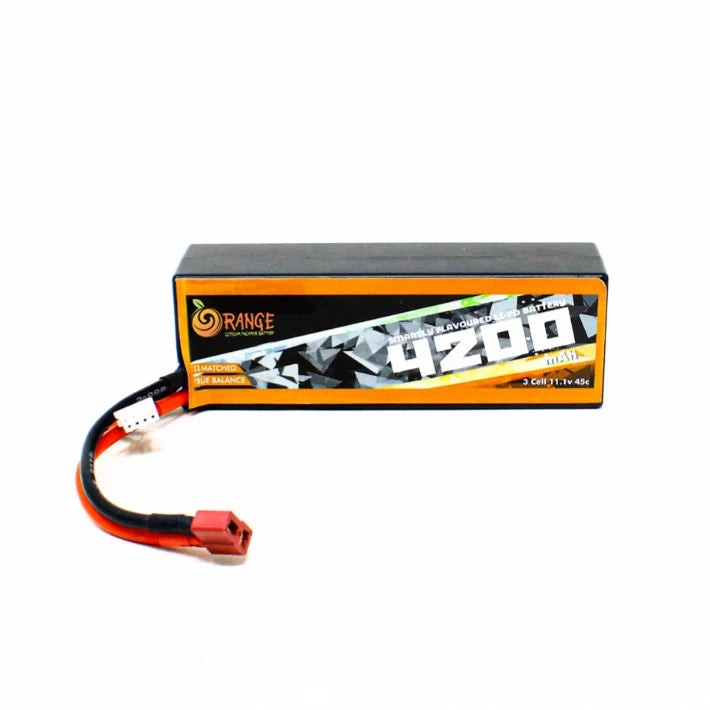 Orange 11.1V 4200mAh 45C 3S Hardcase Lithium Polymer Battery Pack