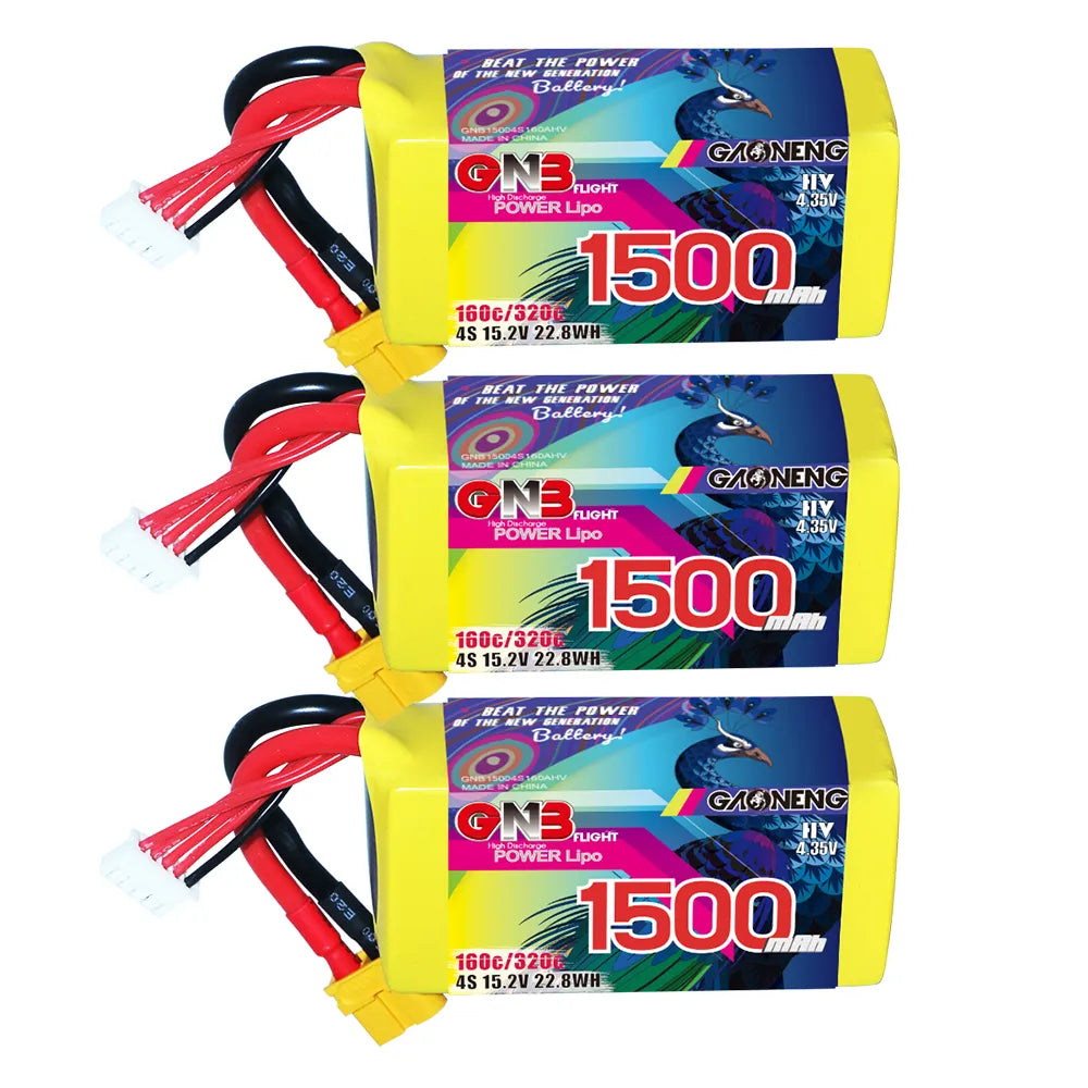 4S 15.2V 1500mAh 160C XT60 LiPo Battery LongRange