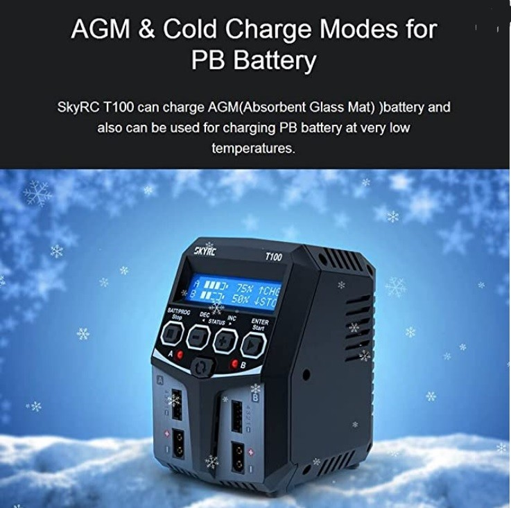 Original SKYRC T100 5A 2x50W Dual Balance Charger