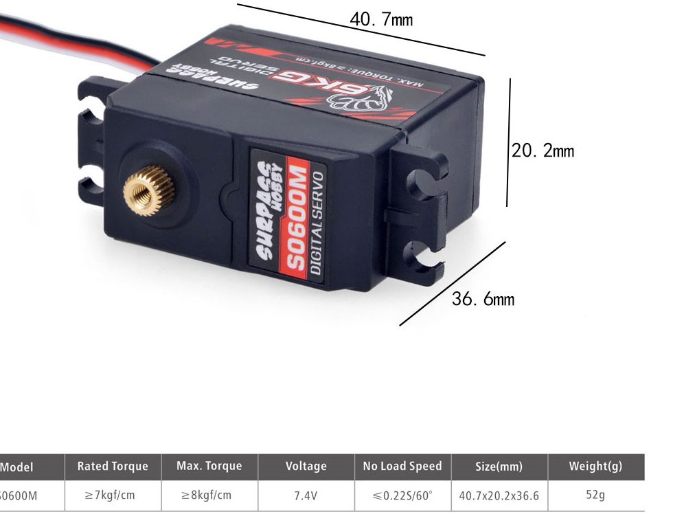 Surpass Hobby S0600M 6KG Servo
