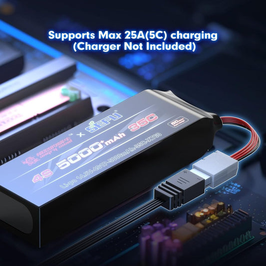 LIPO BATTERY MJX  4S 35C 14.8V 5000MAH  XT60 PLUG