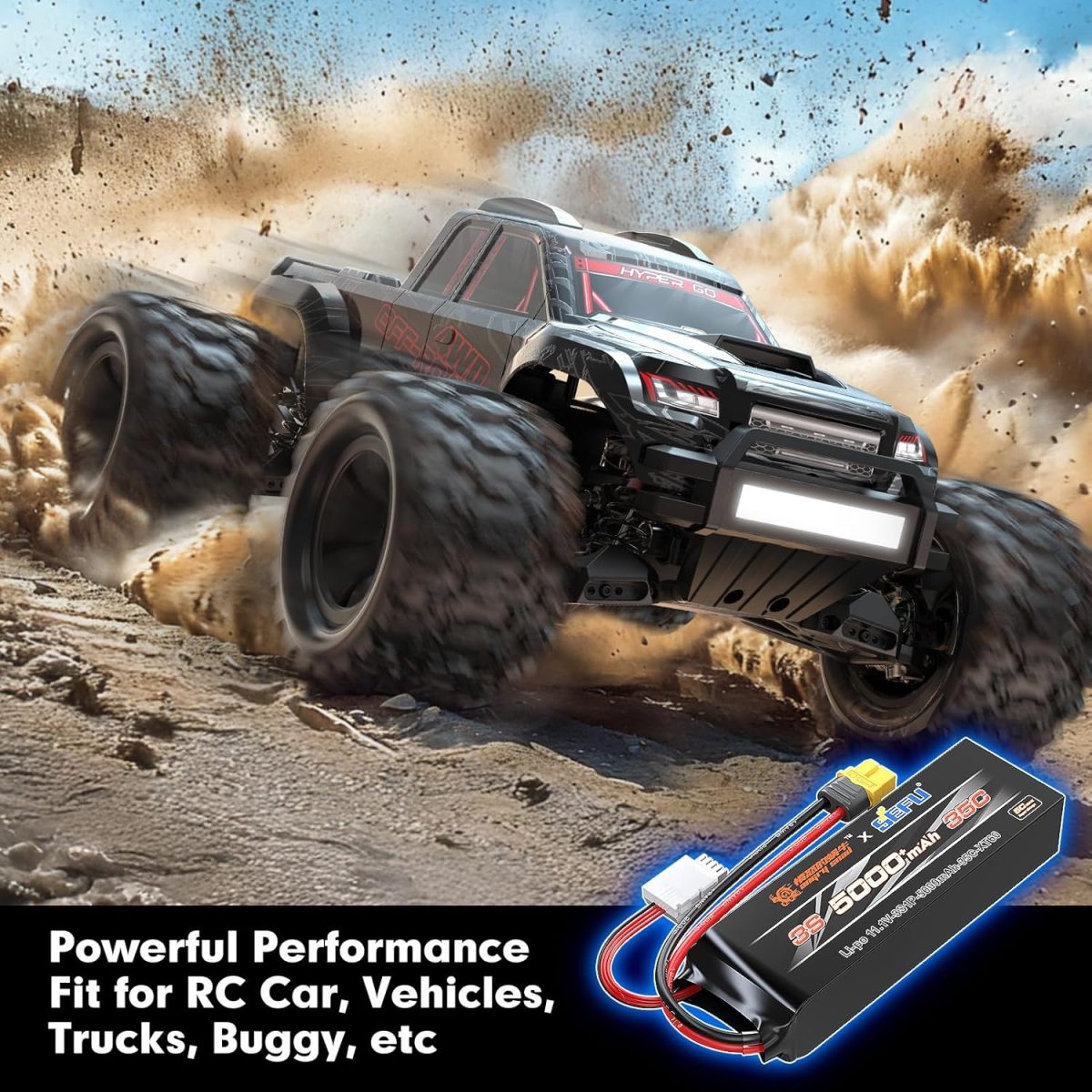 LIPO BATTERY MJX 3S 35C 11.1V 5000MAH XT60 Plug