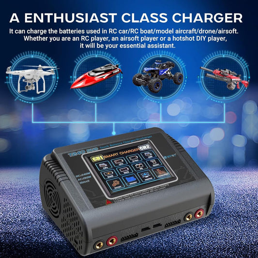 LiFe Lipo Battery Charger T240 Duo RC Charger Discharger AC 150W DC 240W 10A Dual Channel Charger for RC Model Pb