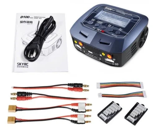 SKYRC D100 V2 2x100W 10A AC/DC Dual Balance Charger / Discharger / Power Supply