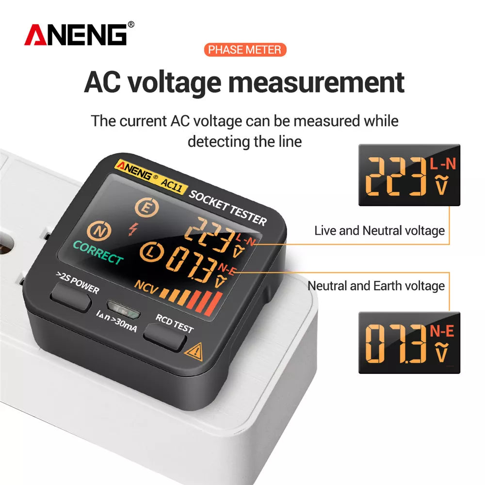 Digital Smart Socket Tester Detector