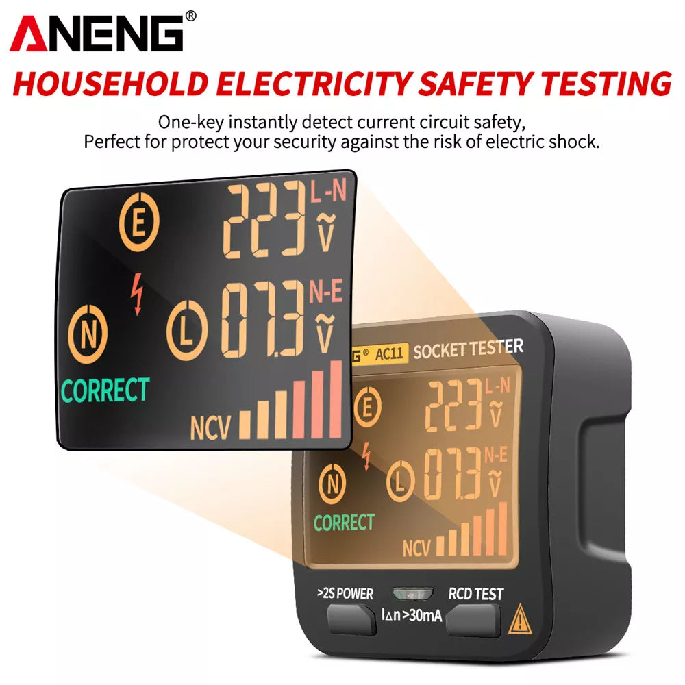Digital Smart Socket Tester Detector