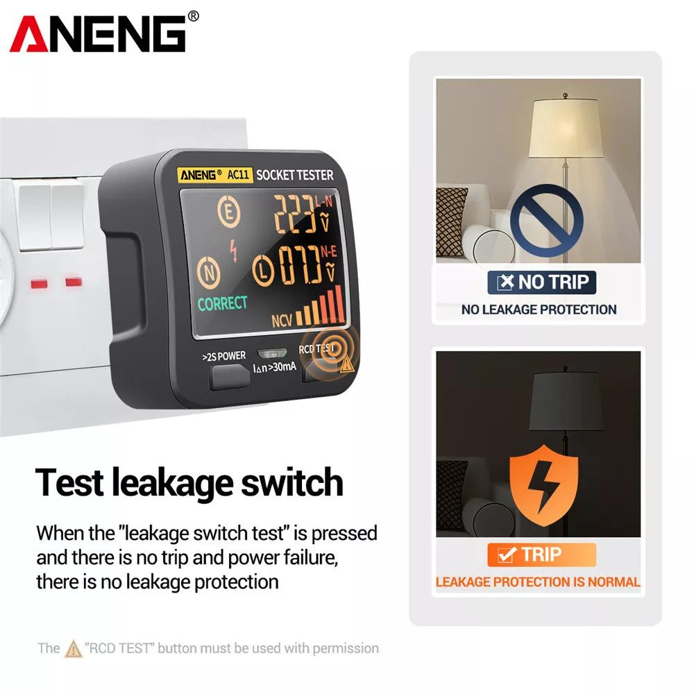 Digital Smart Socket Tester Detector