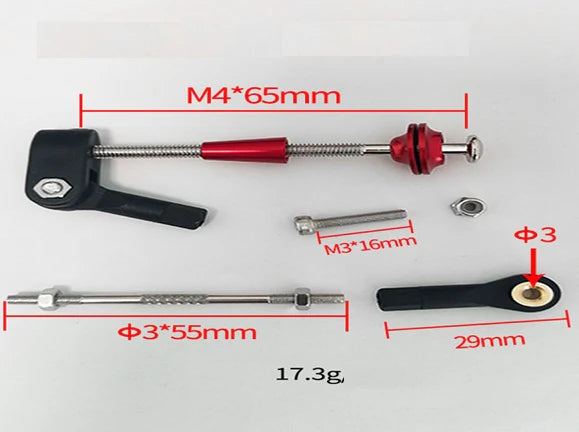 M4 Adjustable Control Horn Assembly Dia 4.1mm × L65mm