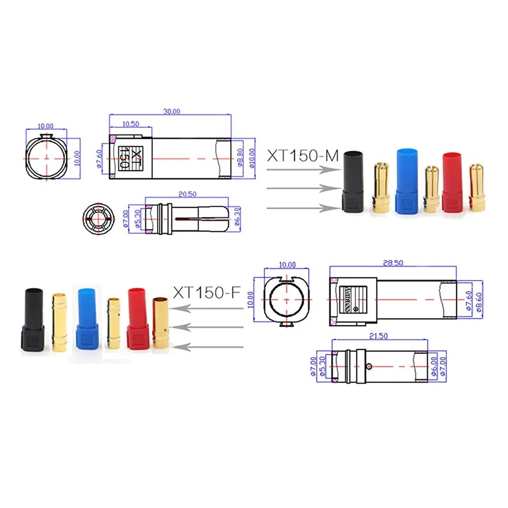 XT150 Connector (Red) AMASS