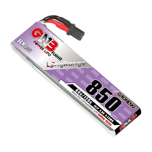 LiHV 1S 3.8V 850mAh 60C A30 Cabled LiPo Battery Long Range