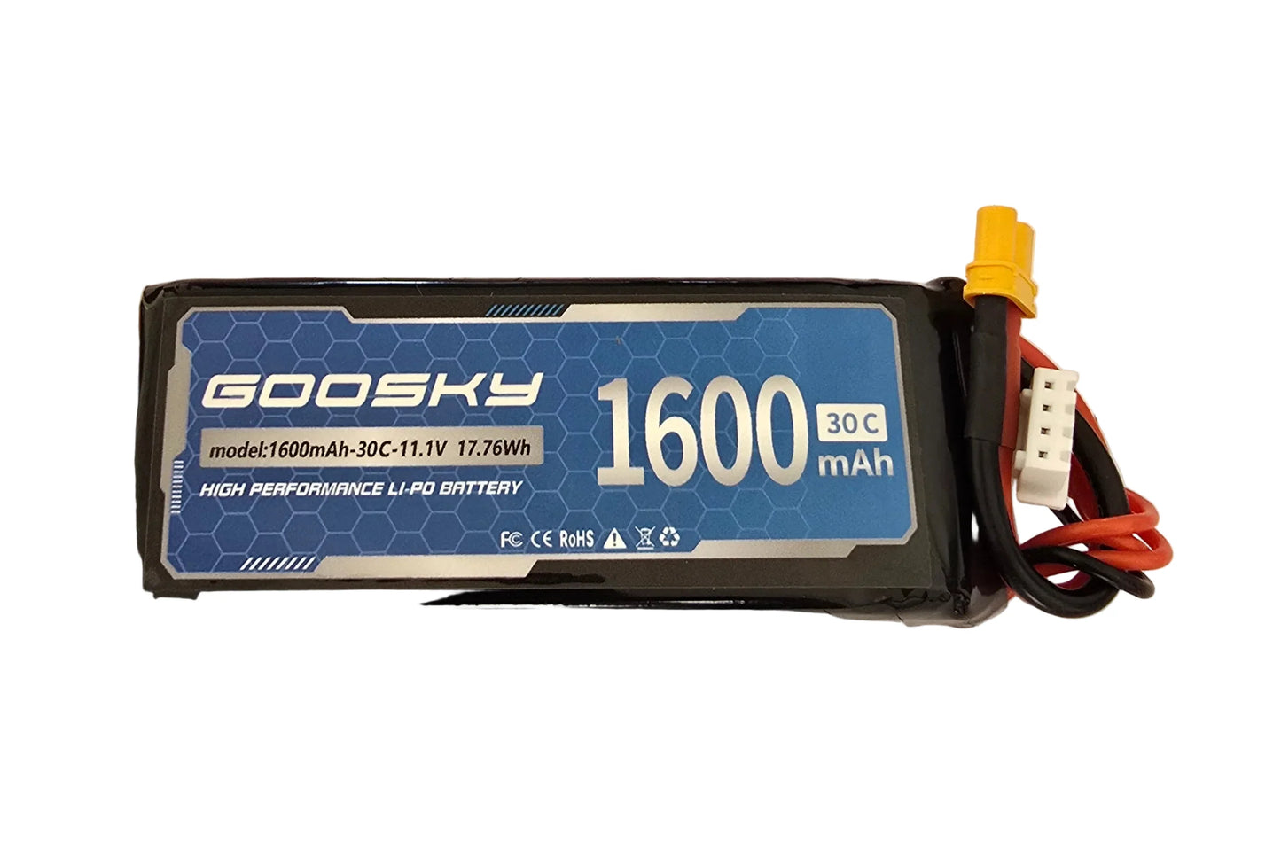 Goosky 1600mAh 3S Lithium Polymer (LiPo) Battery