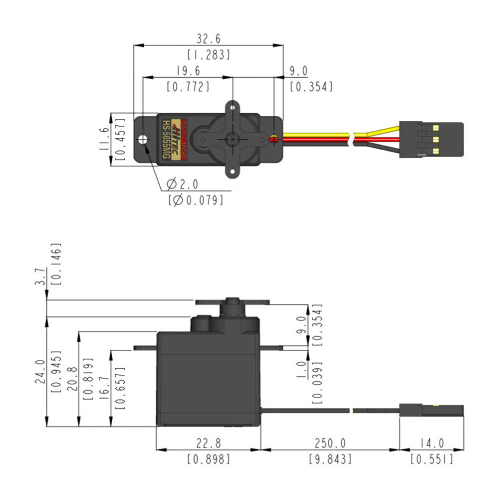 Hitec HS-5055MG Digital Metal Gear Feather Servo Motor