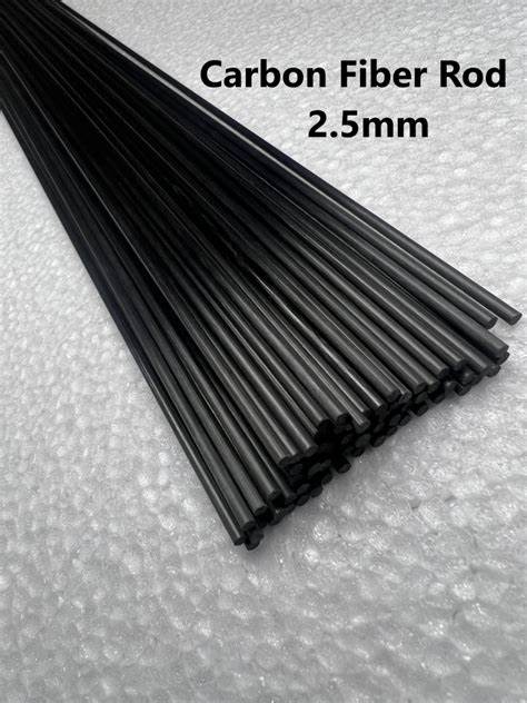 Carbon Fibre Rod (Solid) 2.5mm x 1000mm  X Pack of 3pc