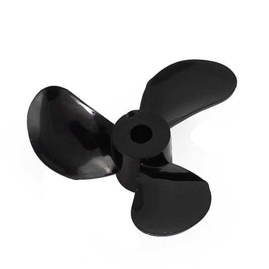 BOAT 3 BLADE PROPELLER D36XH9.5X4MM REVERSE GLOSSY BLACK