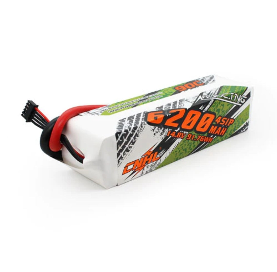 14.8V 4S 6200Mah 90C Lipo Battery with EC5 Plug
