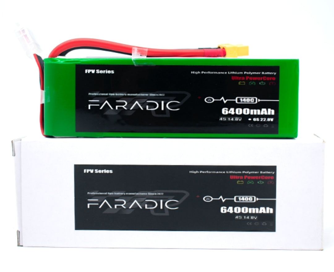14.8V 4S 6400Mah 140C LiPo Battery with XT60 Plug