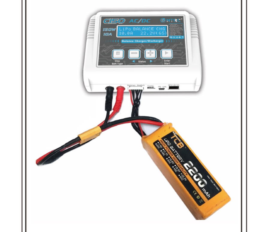 LIPO LIFE NIMH  BATTERY CHARGER & DISCHARGER  HTRC C150 150W 10A