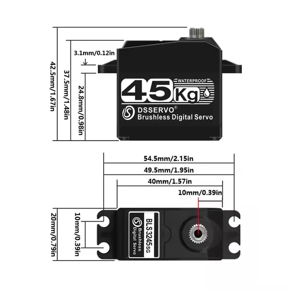 BLS3245 45KG Metal Gear Brushless Digital Servo Motor 270°
