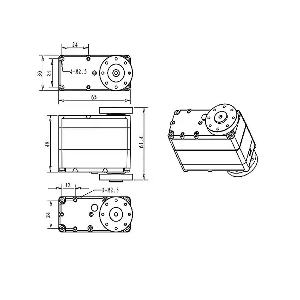DS51160 24V 160KG 270° Metal Gear Single Shaft Digital Servo Motor