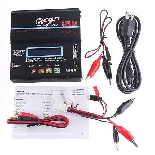 B6AC 80W 6A Multi-Chemistry RC Battery Balance Charger (NiCd / NiMH / LiPo / LiIo / LiFe / Pb)