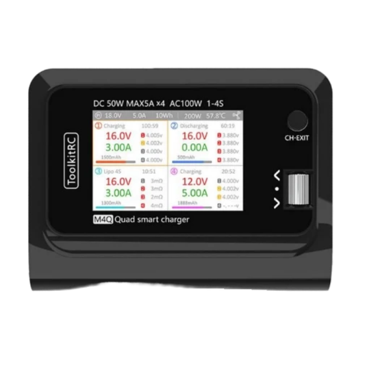 ToolkitRC Q4AC 1-4S 4-Channel Smart Charger - AC 100W / DC 200W