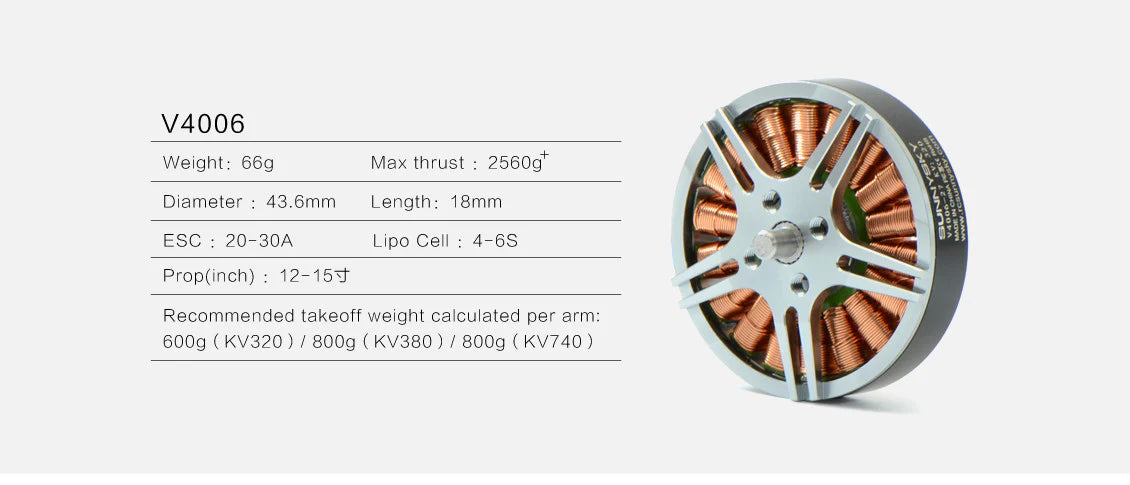 SunnySky V2806 320KV High Efficiency Brushless Motor