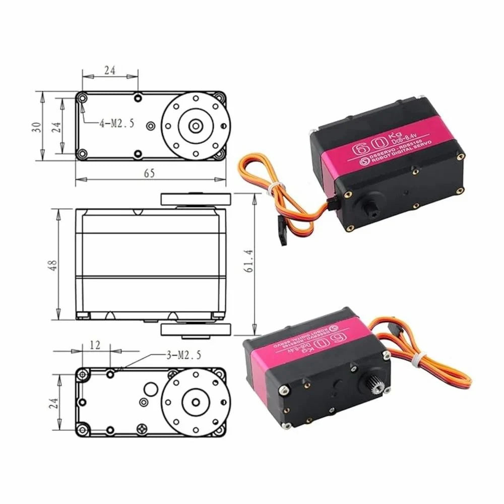 RDS5160 60KG Digital RC Servo Motor