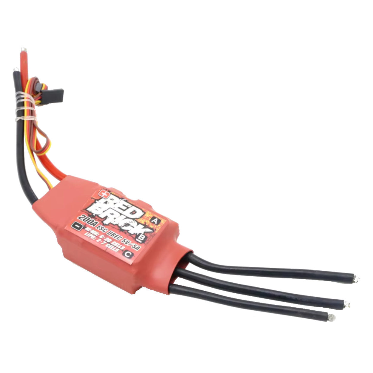 Red Brick 200A BLDC ESC – 2-7S LiPo Electronic Speed Controller with 5V/5A UBEC