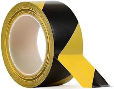 Yellow And Black PVC Floor Marking Tape In 48mm x 22mtr