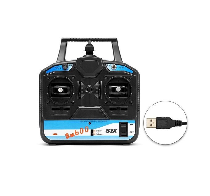 FlySky FS-SM600 6CH USB RC Flight Simulator Controller with SuperSimX (Mode 2)
