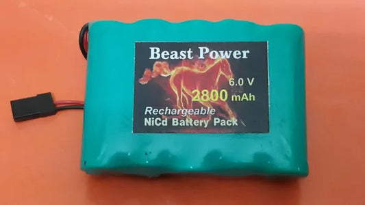 Receiver Pack 2800mAh 6.0v NICD Battery